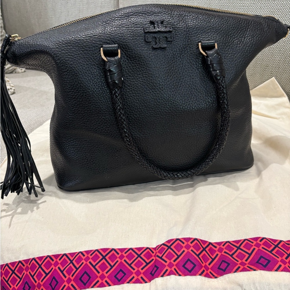 Black Leather Tote Bag